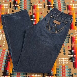 Men’s Wrangler Indigo Denim Jeans Size 32X36